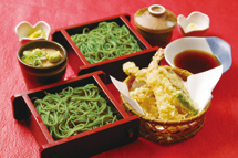 掛川 深蒸し茶そば天ざる