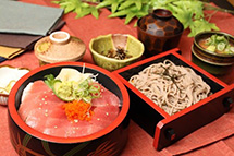 まぐろ漬け丼セット